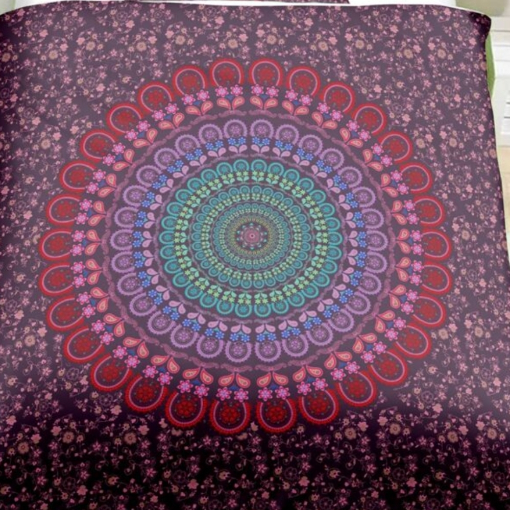 Mandala Queen Size Duvet Cover with Two Pillows - Picture 4 of 8